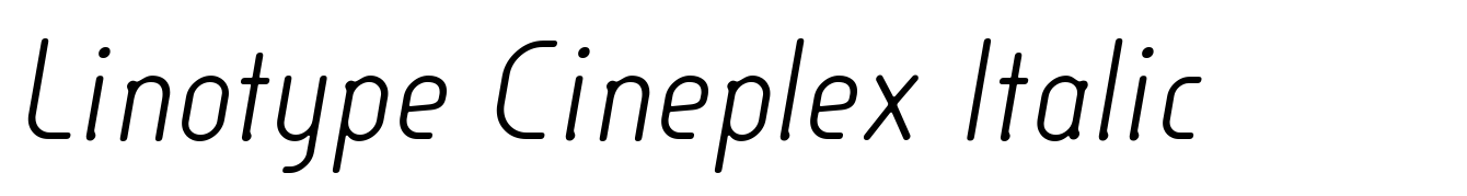 Linotype Cineplex Italic
